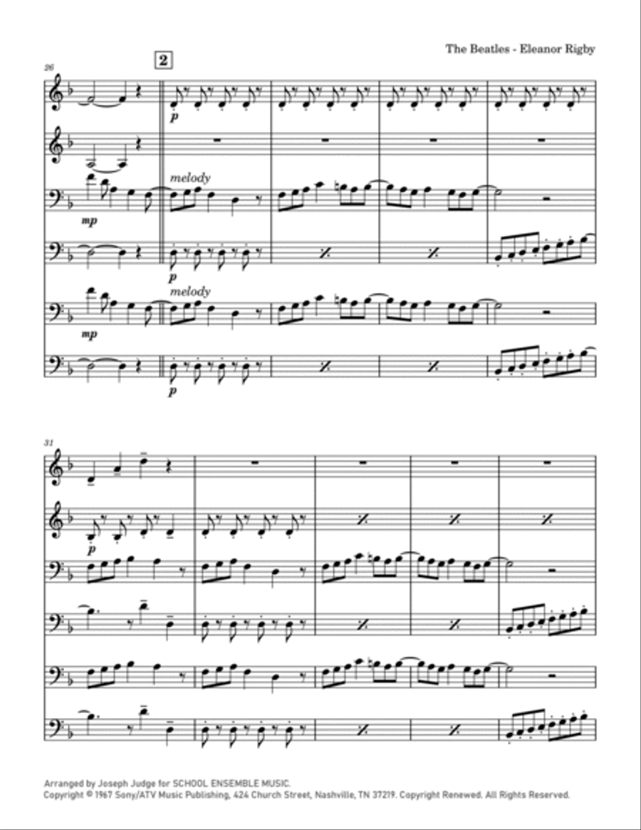 Eleanor Rigby Chamber Music scores gallery preview page 4