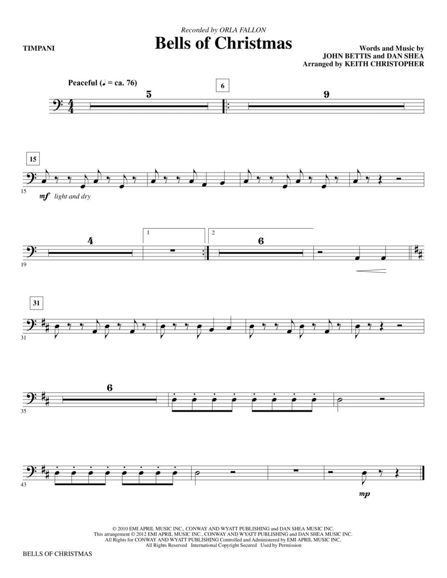 Bells Of Christmas - Timpani Choir scores gallery preview page 1