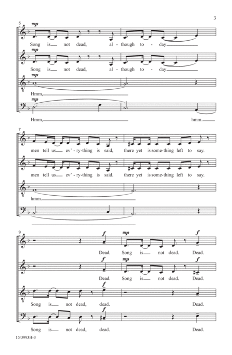 Song Is Not Dead Song Is Not Dead 4-Part scores gallery preview page 3