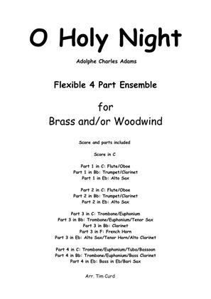 Book cover for O Holy Night for Flexible 4 Part Ensemble