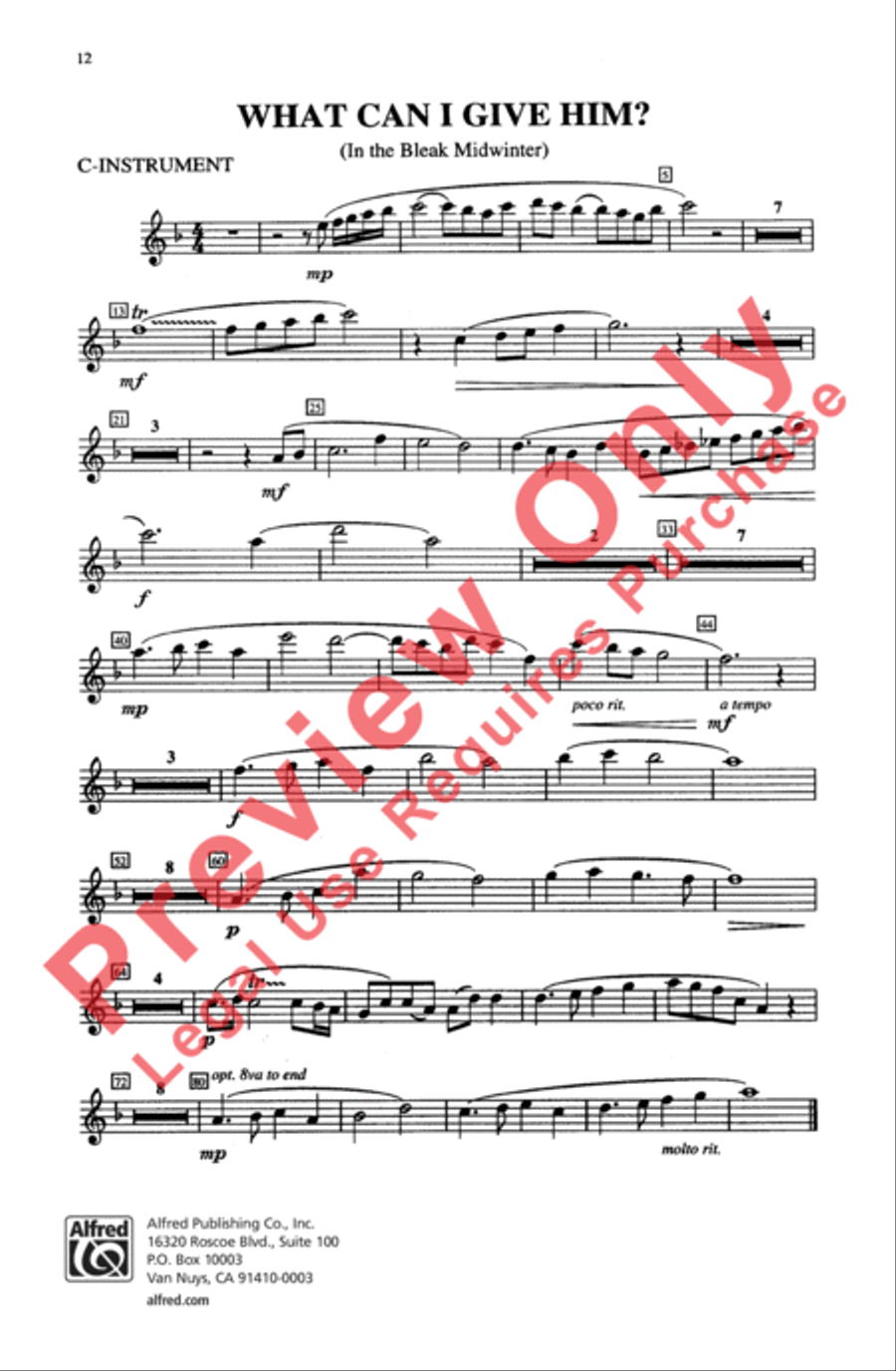 What Can I Give Him? 4-Part scores gallery preview page 12