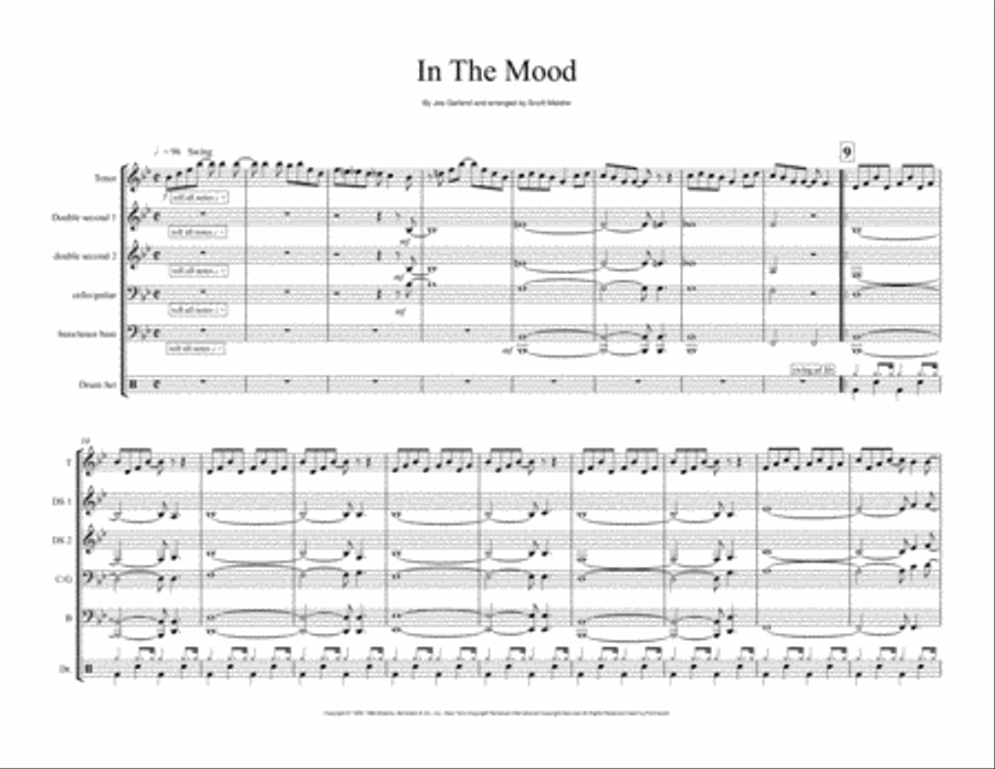 In The Mood In The Mood Percussion Ensemble scores gallery preview page 1