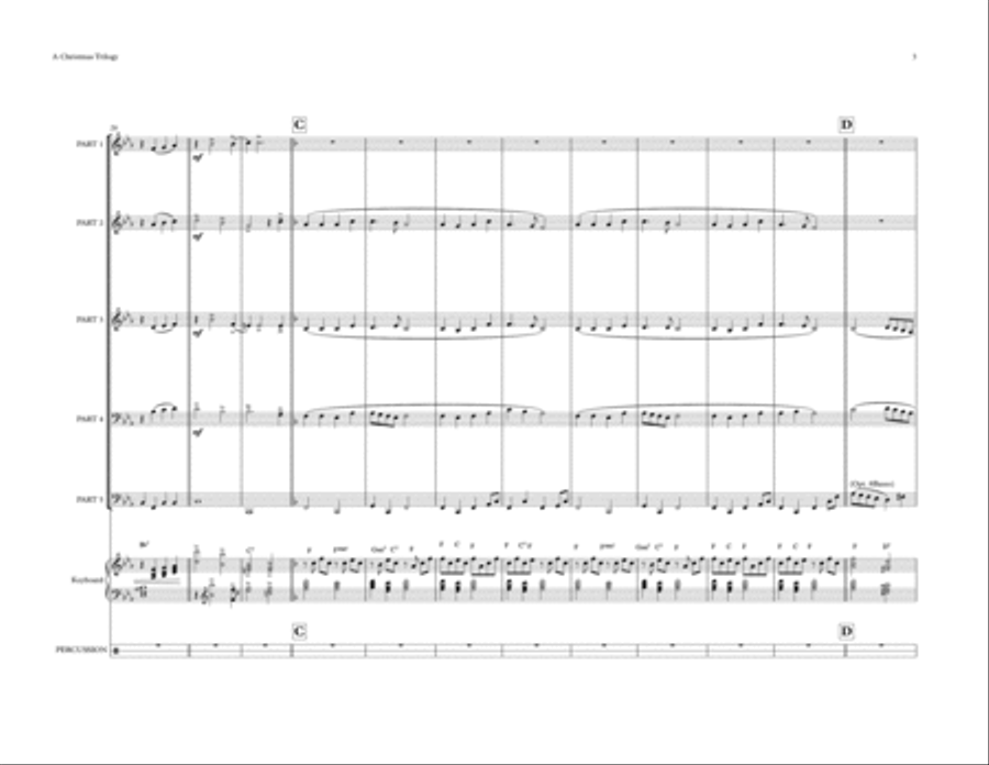 A Christmas Trilogy (Flex band) Small Ensemble scores gallery preview page 3