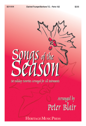 Book cover for Songs of the Season - Clarinet/Trumpet/Baritone T.C. (Parts 1 & 2)