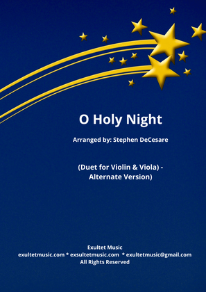 Book cover for O Holy Night (Duet for Violin and Viola) - Alternate Version)