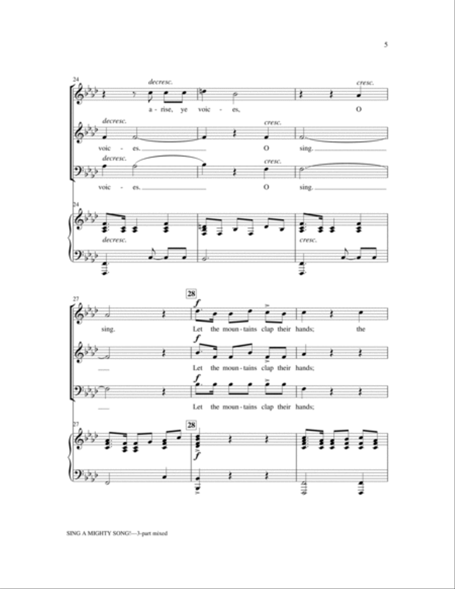 Sing A Mighty Song! 3-Part scores gallery preview page 4