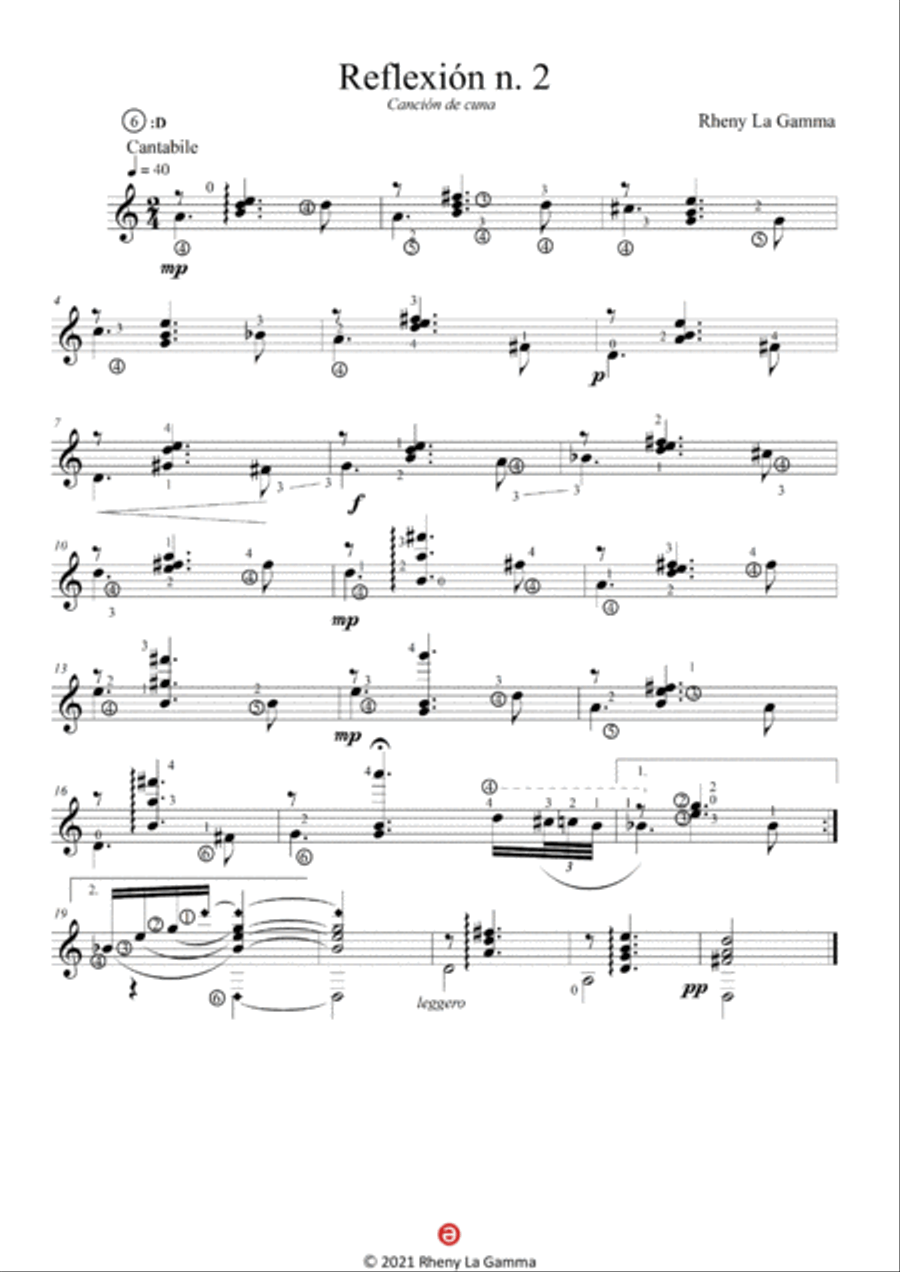 Tres reflexiones infantiles Guitar Solo scores gallery preview page 3