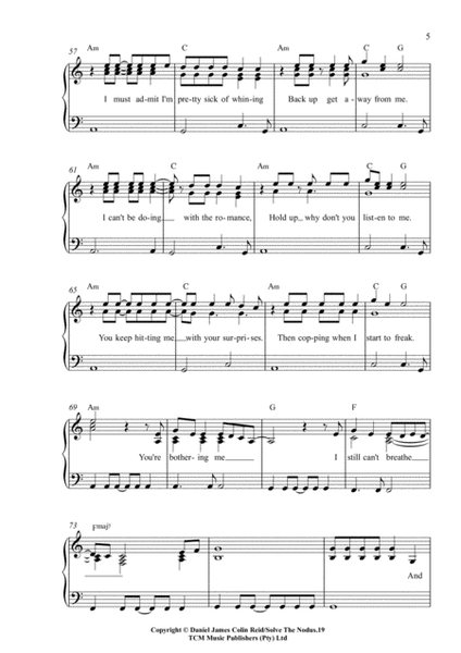 I Just Can't Be Tied: Piano Arrangement
