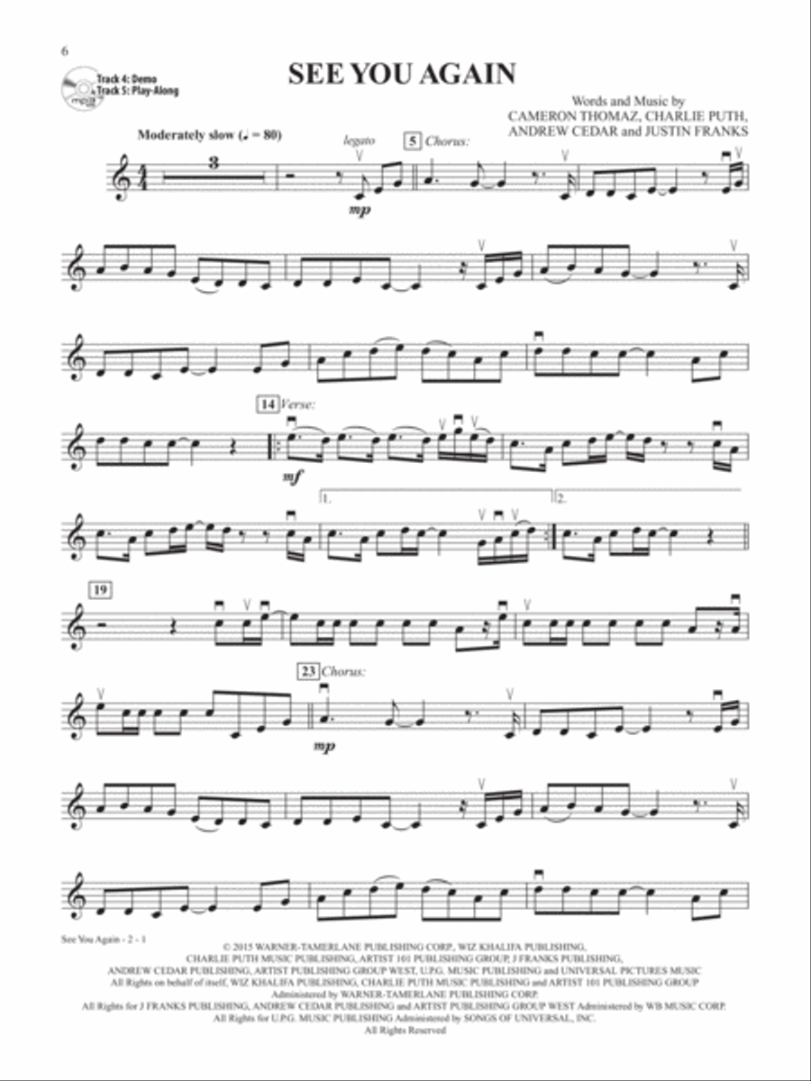 Top Pop & Rock Hits Instrumental Solos for Strings String Orchestra scores gallery preview page 5