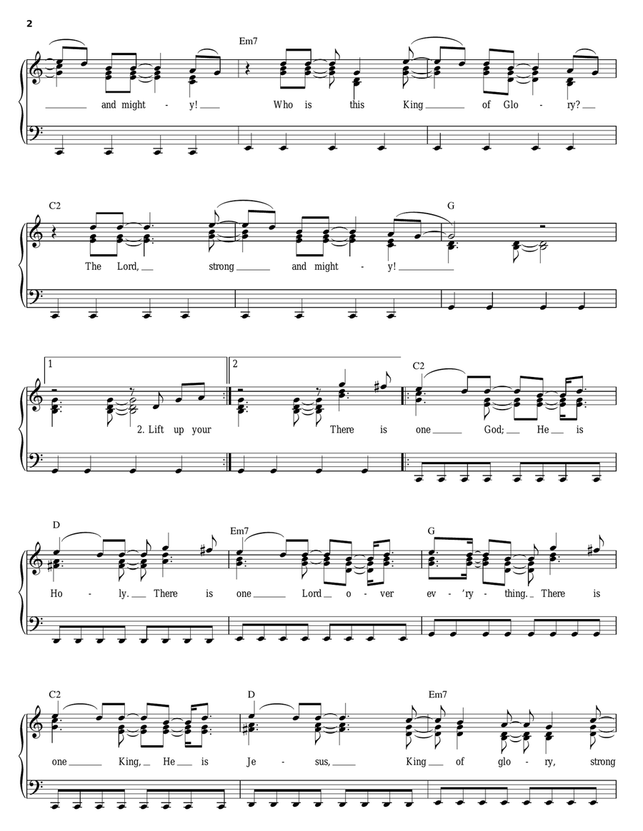 King Of Glory King Of Glory Piano, Vocal, Guitar scores gallery preview page 2