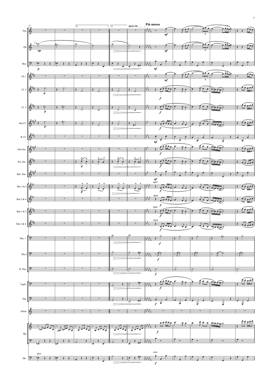 Elegy Sentimentale for Concert Band Concert Band scores gallery preview page 3