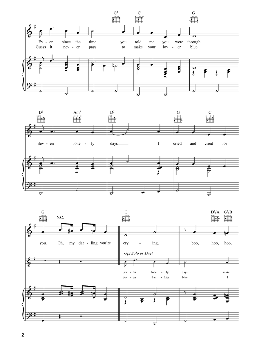 Seven Lonely Days Acoustic Guitar scores gallery preview page 2