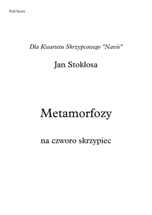 'Metamorphoses' for violino quartet