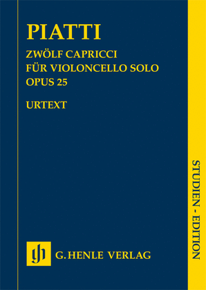 Book cover for 12 Capricci Op. 25 for Violoncello Solo