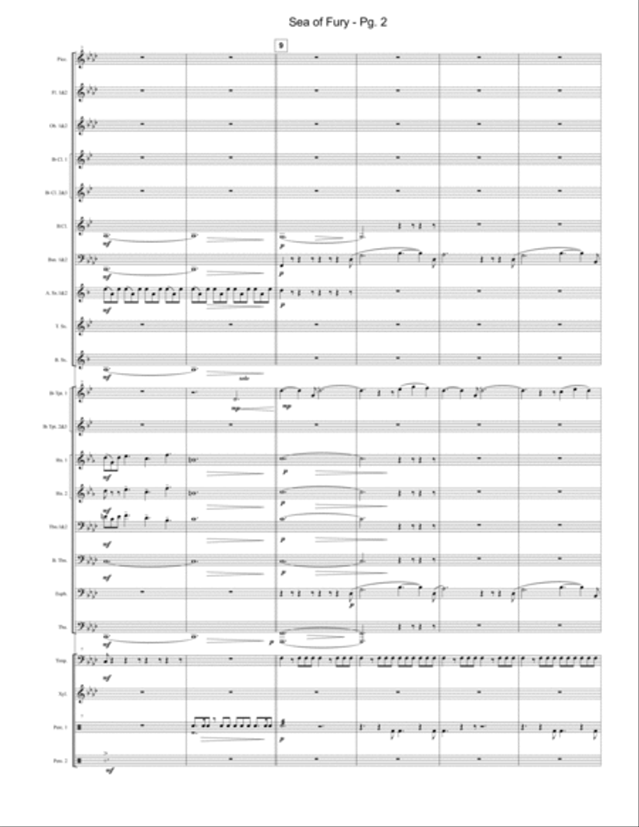 Sea of Fury Sea of Fury Concert Band scores gallery preview page 3