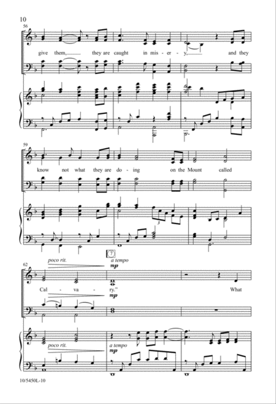 On the Mount Called Calvary 4-Part scores gallery preview page 10
