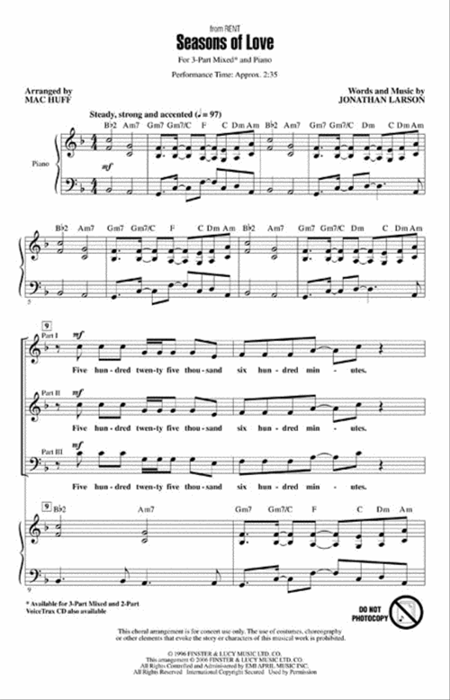 Seasons of Love 3-Part scores gallery preview page 2