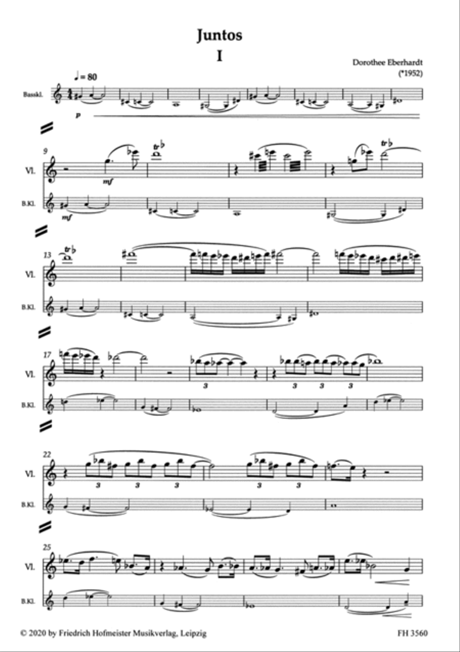 Juntos Bass Clarinet scores gallery preview page 2