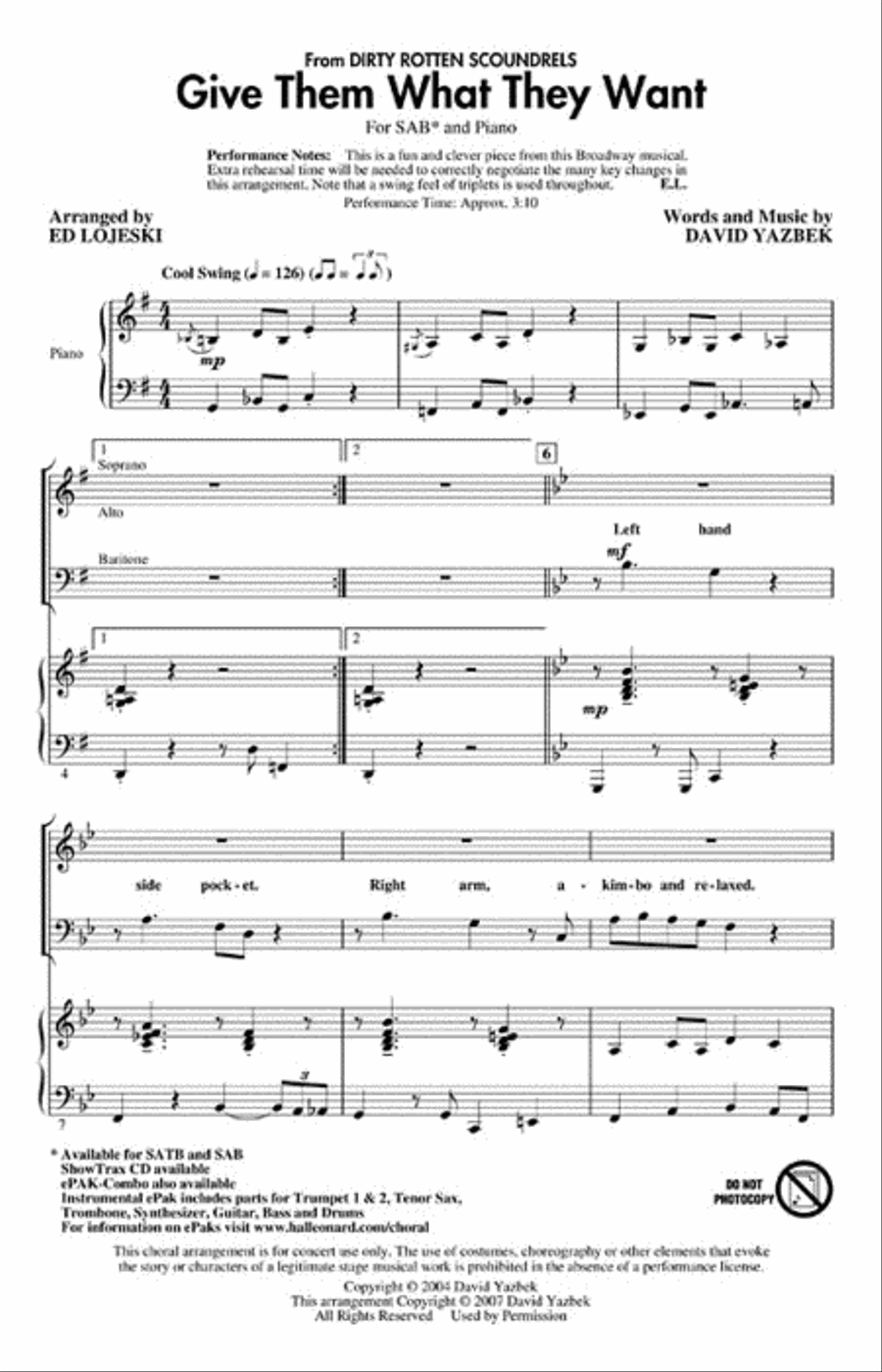 Give Them What They Want 3-Part scores gallery preview page 2
