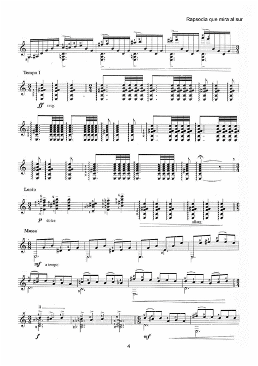 Rapsodia Que Mira al Sur for Guitar Guitar Solo scores gallery preview page 3