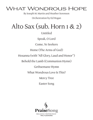 What Wondrous Hope (A Service of Promise, Grace and Life) - Alto Sax (sub. Horn)