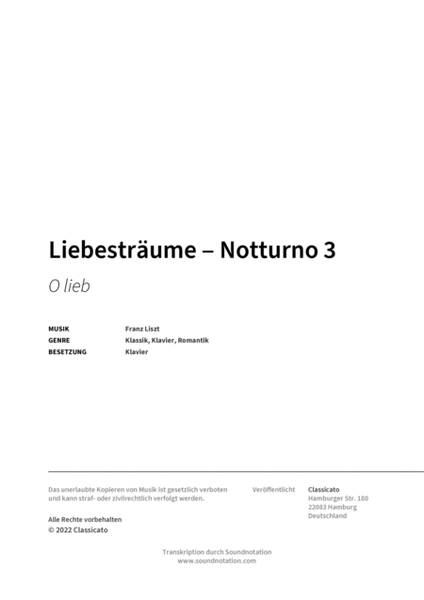 Liebestraume - Notturno 3 image number null
