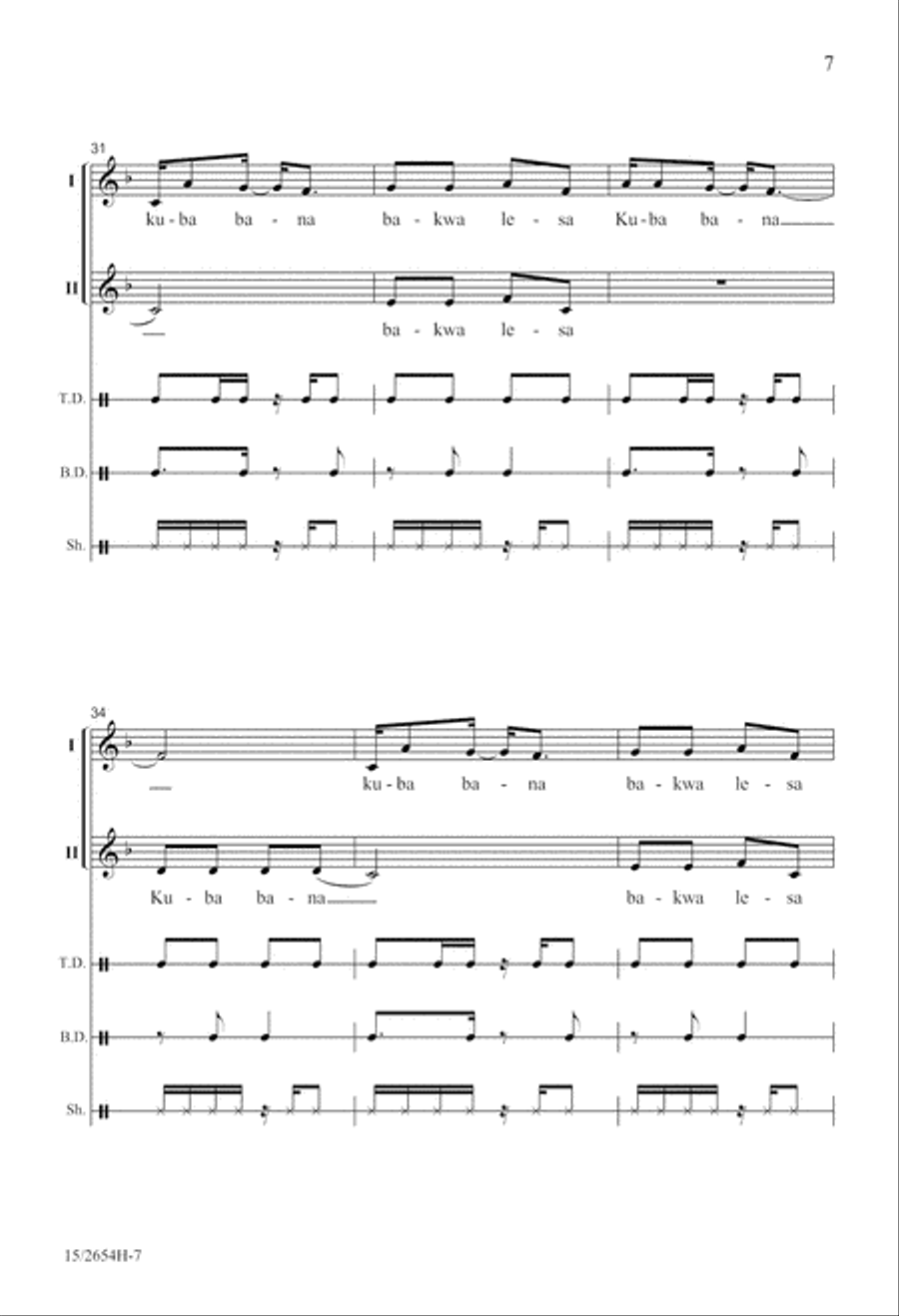 Bonse Aba A Cappella scores gallery preview page 8