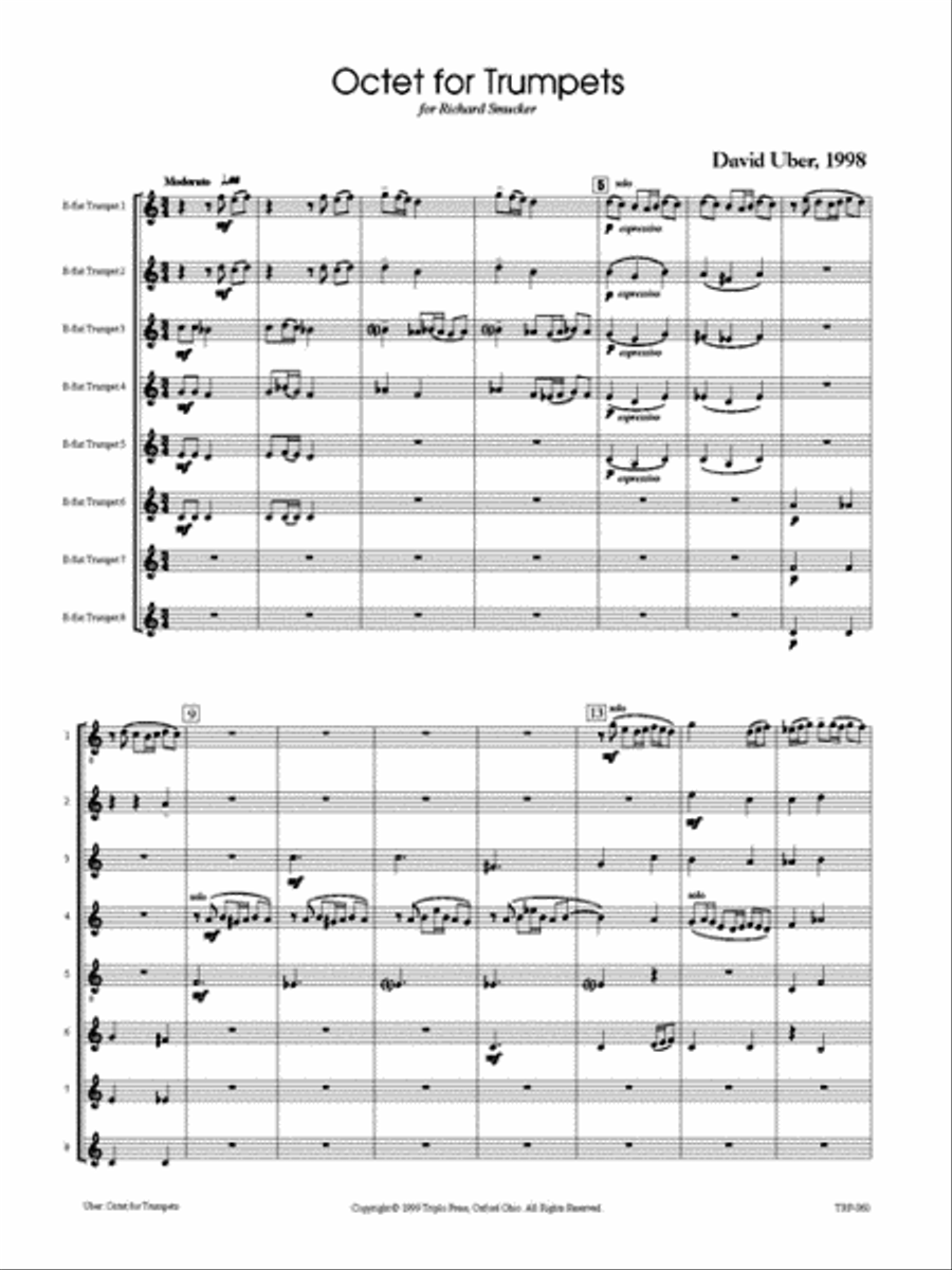 Octet for Trumpets Octet for Trumpets Small Ensemble scores gallery preview page 2