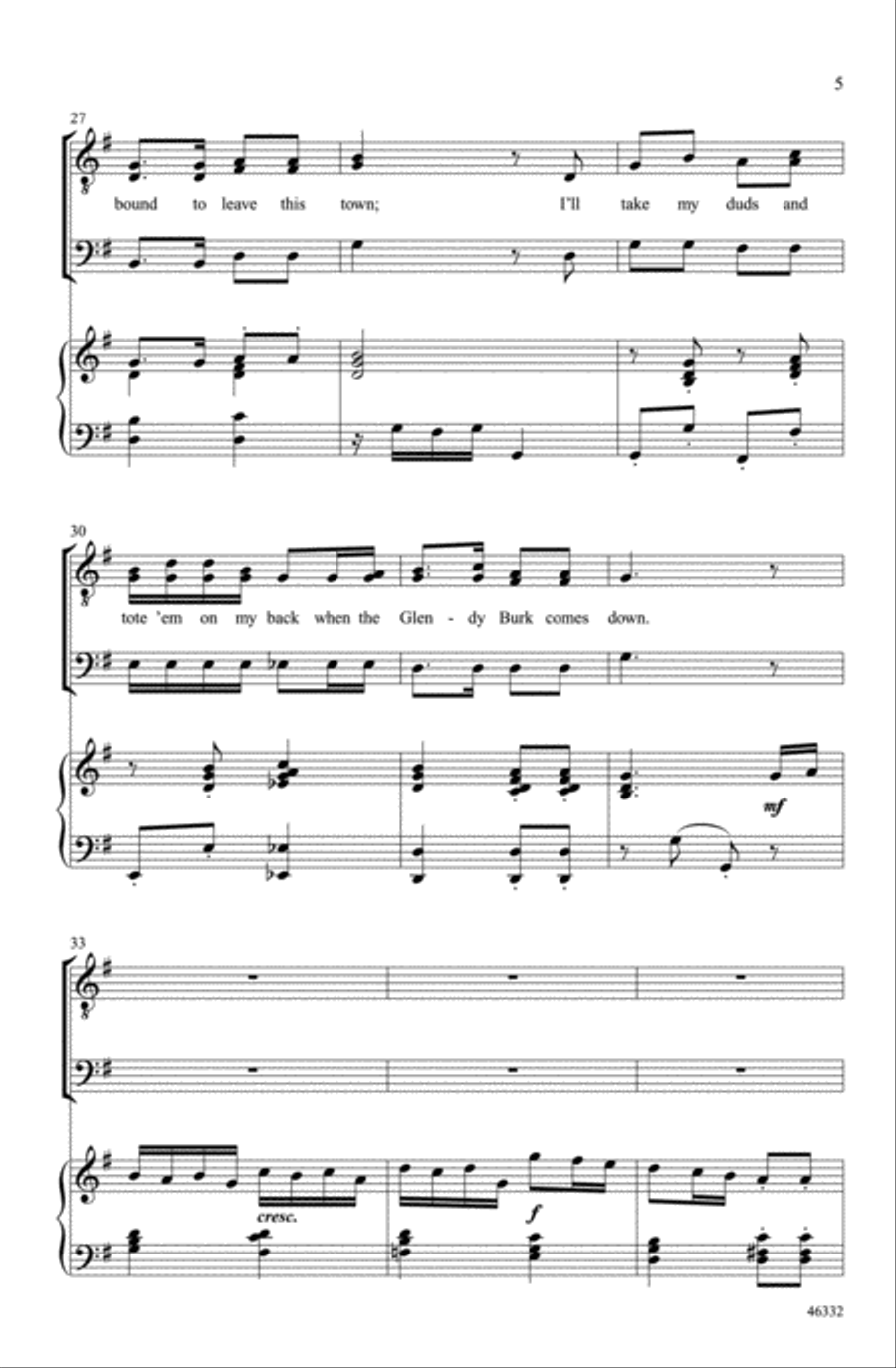 The Glendy Burk Choir scores gallery preview page 4