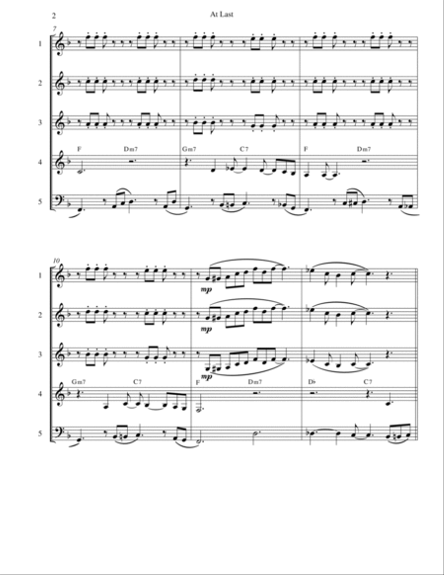 At Last Saxophone Quartet scores gallery preview page 3