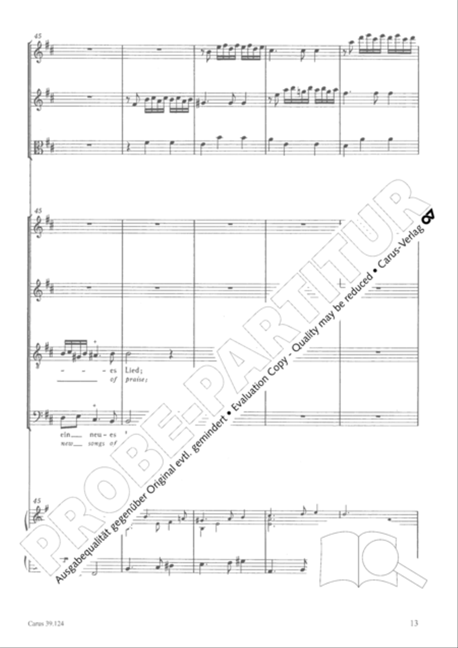 Sing to the Lord a new song (Singet dem Herrn ein neues Lied) 4-Part scores gallery preview page 14