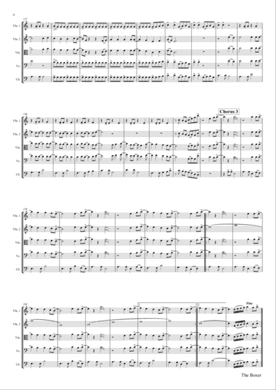 The Boxer The Boxer String Orchestra scores gallery preview page 4