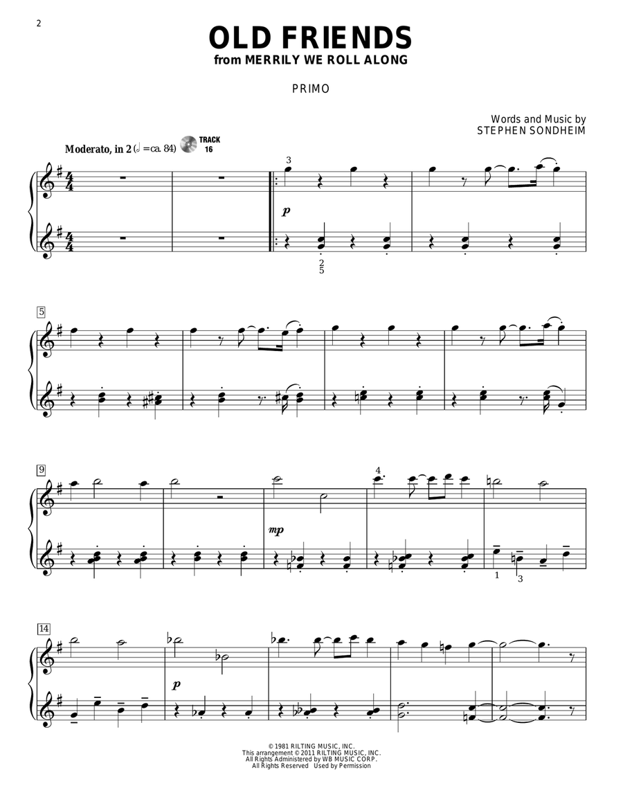 Old Friends Old Friends Piano Duet scores gallery preview page 2