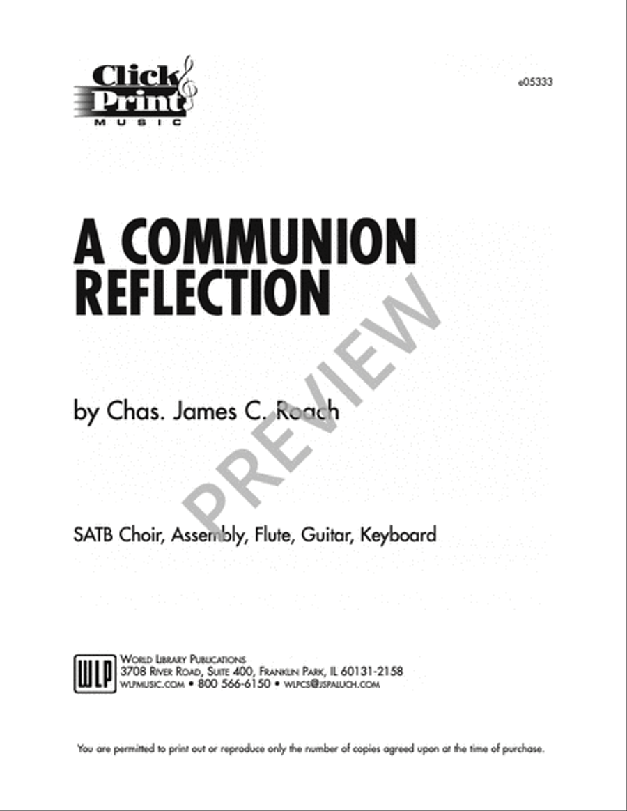 A Communion Reflection 4-Part scores gallery preview page 7