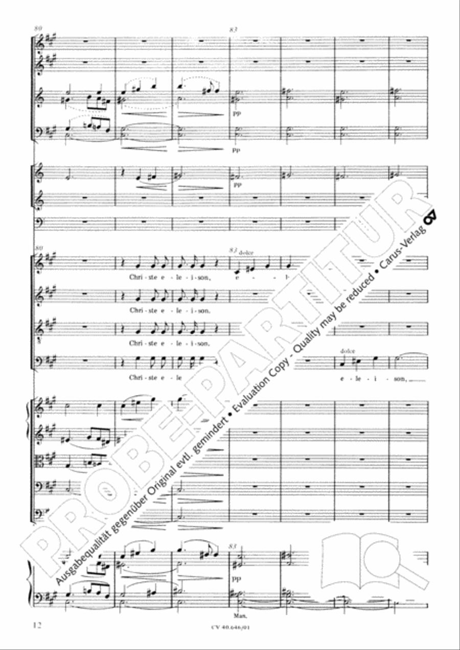 Mass in A Major (2 versions) STB scores gallery preview page 23