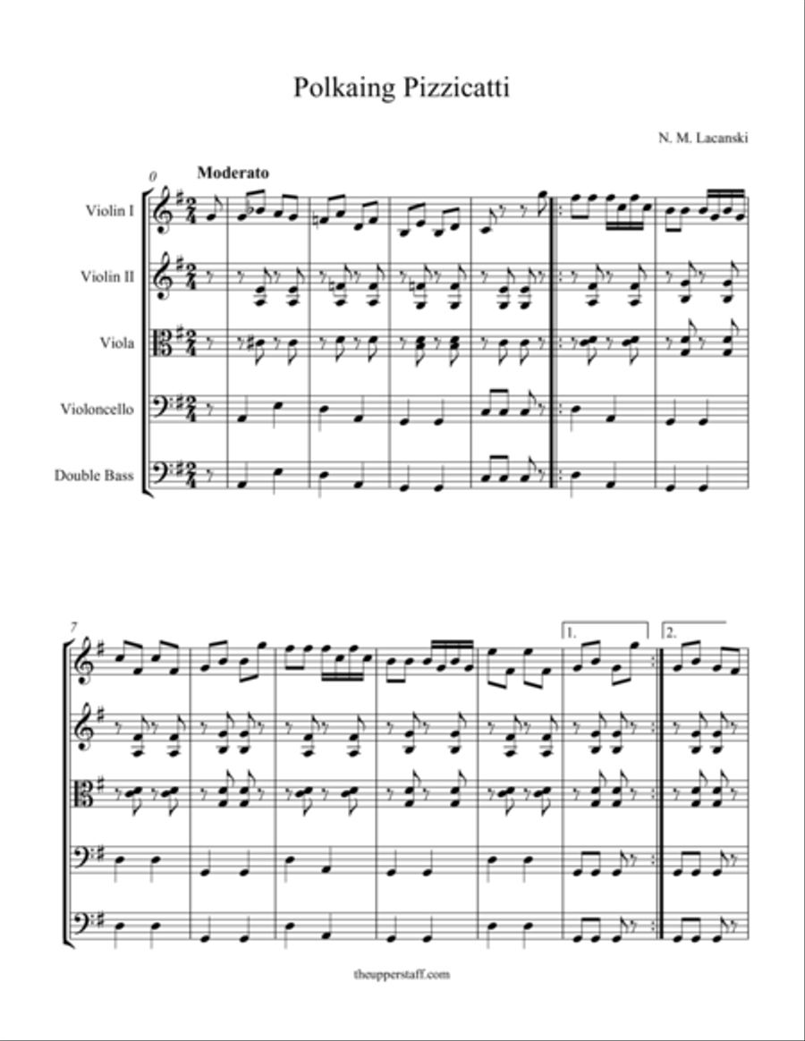 Polkaing Pizzicatti Polkaing Pizzicatti String Orchestra scores gallery preview page 1