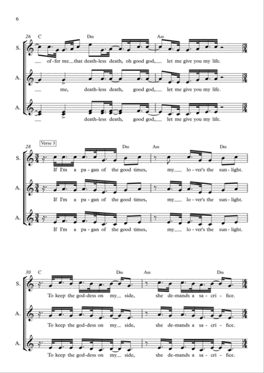 Take Me To Church SSA scores gallery preview page 6