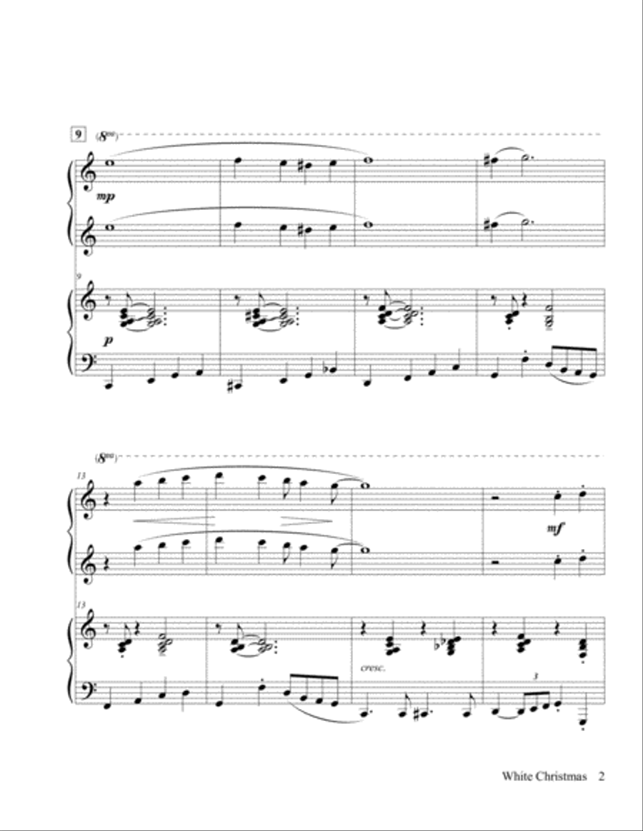 White Christmas Piano scores gallery preview page 3