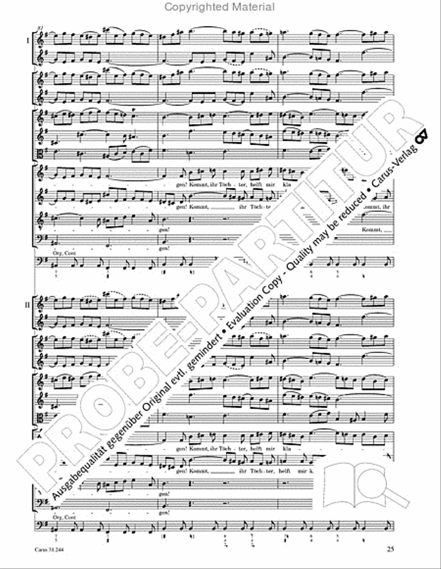 St. Matthew Passion (Matthaus-Passion) 4-Part scores gallery preview page 27