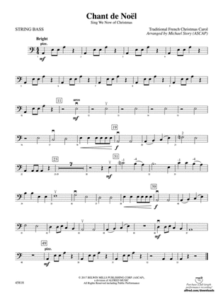 Chant de Noel: String Bass
