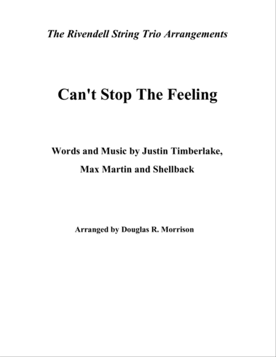 Can't Stop The Feeling from TROLLS String Trio scores gallery preview page 1