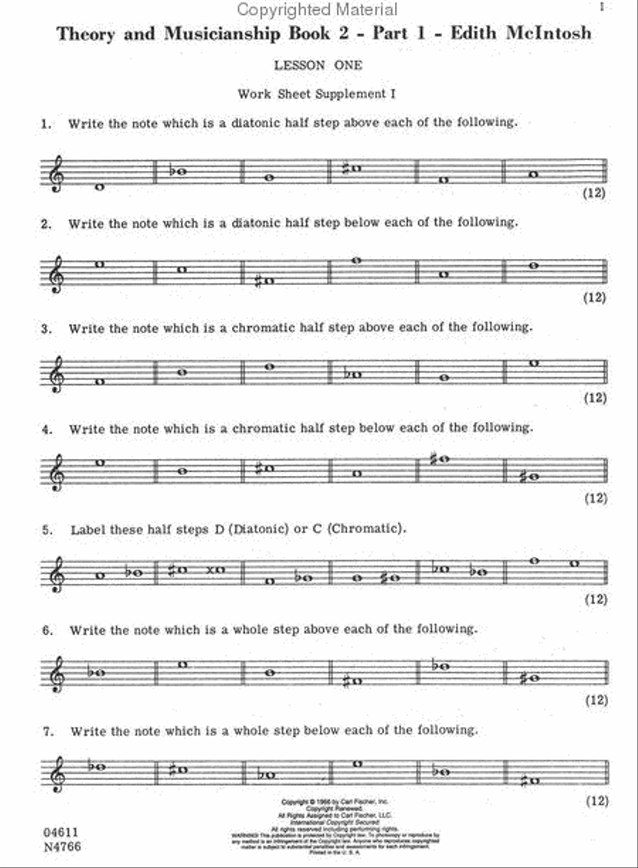 Theory and Musicianship, Book 2, Part 1: Piano Method scores gallery preview page 2