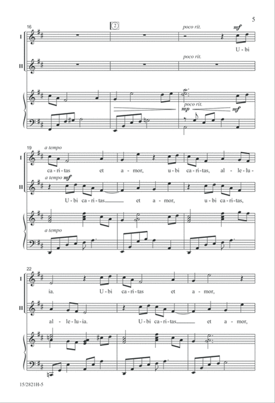 Ubi Caritas 2-Part scores gallery preview page 6