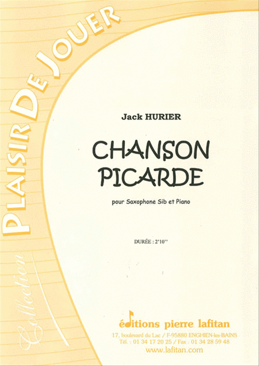 Chanson Picarde Tenor Saxophone scores gallery preview page 1