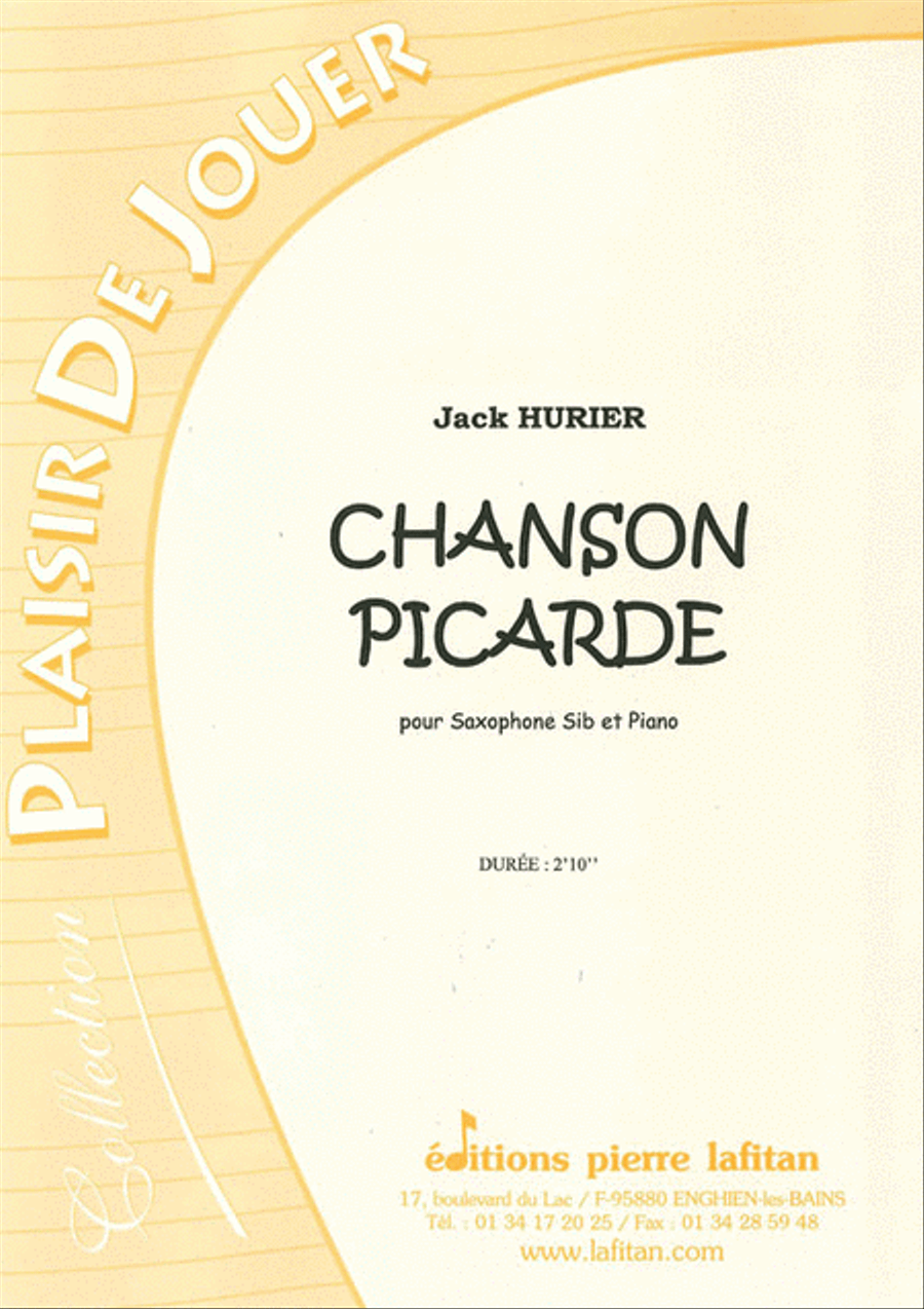 Chanson Picarde Chanson Picarde Tenor Saxophone scores gallery preview page 1
