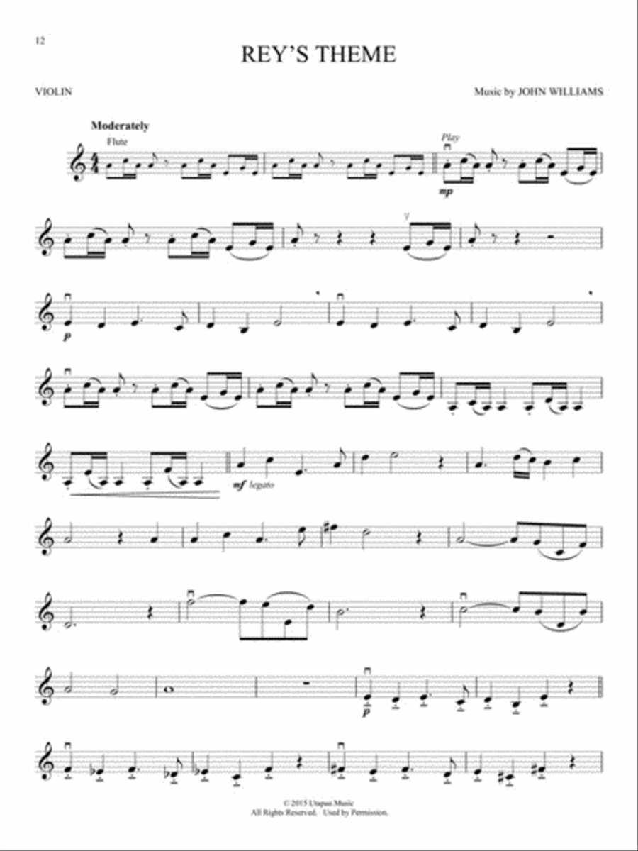 Movie and TV Music for Violin Violin scores gallery preview page 3