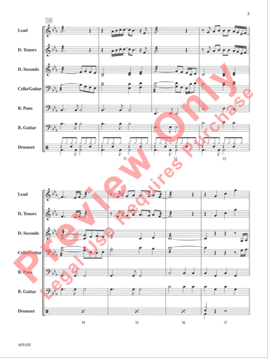 Europa (Earth's Cry Heaven's Smile) Steel Drum Band scores gallery preview page 4