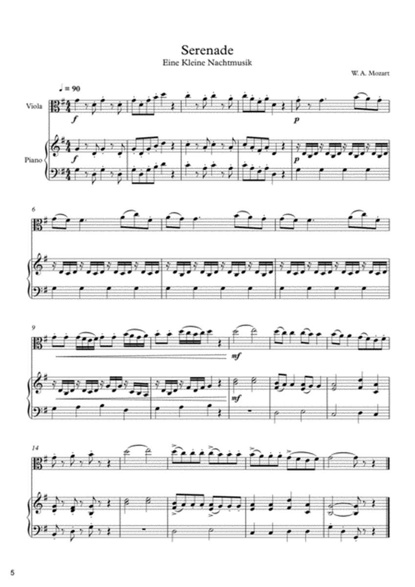 10 Easy Classical Pieces For Viola & Piano Vol. 4