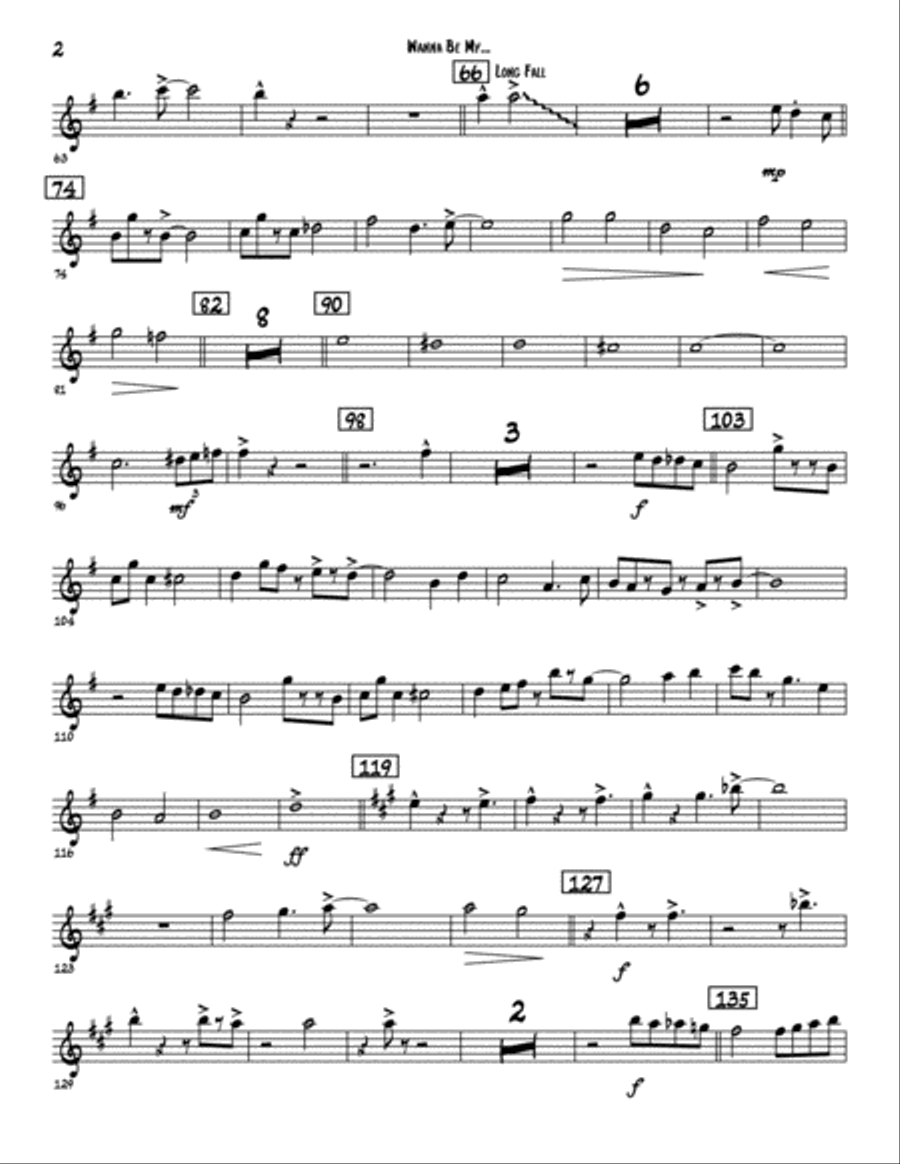 Wanna Be My... For Big Band Jazz Ensemble scores gallery preview page 2