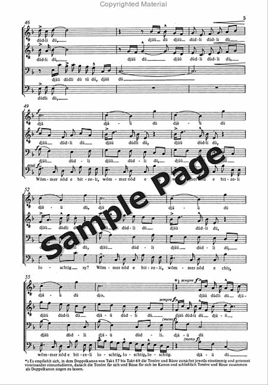 Jodler Ttbb TTBB scores gallery preview page 6